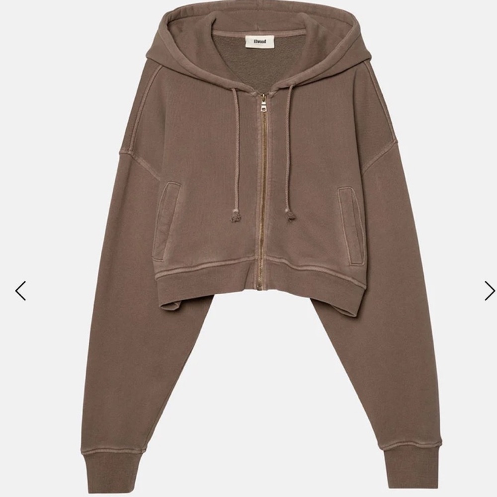 Elwood Babydoll Crop Zip Hoodie 2.0